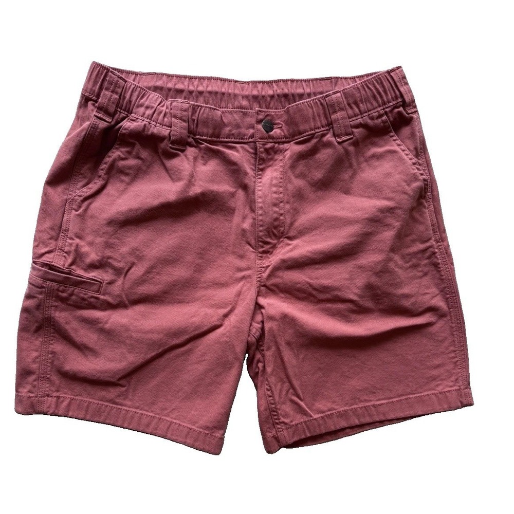 Carhartt Mens 34 Relaxed Fit Canvas Work Shorts Burnt Orange Flex NWOT